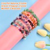 Pack of 6 Natural Gemstone Chakra Crystal Chip Stone Bracelet