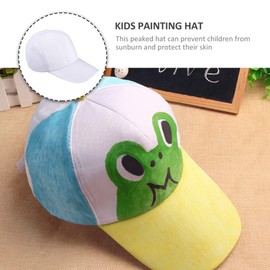 DIYEAH Pack of 10 DIY Baseball Caps with White Painting Adjustable Empty Baseball Caps Simple Empty Caps for Adults Children Outdoor Sports DIY Graffiti Hot Embossing Caps