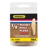 General Tools 8495 Pocket Hole Plugs, Hardwood, 50-Pack