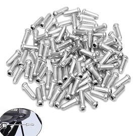 Yrlehoo 100 pieces end sleeves, end cap, brake cable for brake cable, shift cable, bicycle brake, end sleeves, brake cable, silver