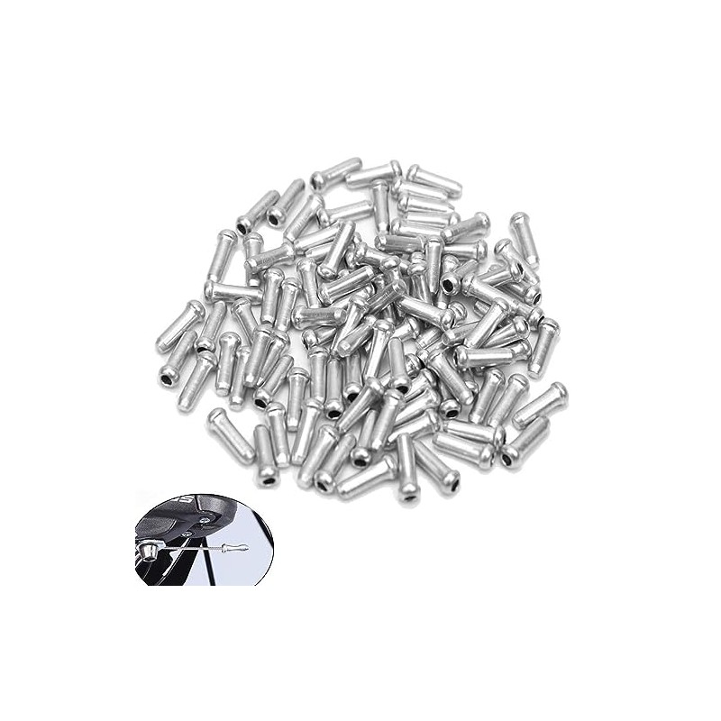Yrlehoo 100 pieces end sleeves, end cap, brake cable for