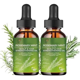 Aceite Esencial Romero: Aceite de Romero para el Cabello-2PCS 60ml Hair Rosemary Oil,Esencial para Cuidado de la piel Crecimiento del Cabello de Aroma
