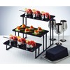American Metalcraft ISP18 Rectangular Three-Tier Stand, Fixed, Black