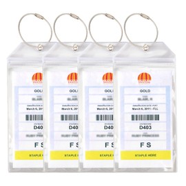 SWATOM Cruise Luggage Tags for Suitcases 4 Sets Carnival, NCL, Princess & MSC Waterproof Clear Luggage Bag Tag Holders for 2024 & 2025 Cruise Ships Essentials