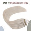 Ugeat Micro Loop Human Hair Extensions 16Inch Micro Ring Hair