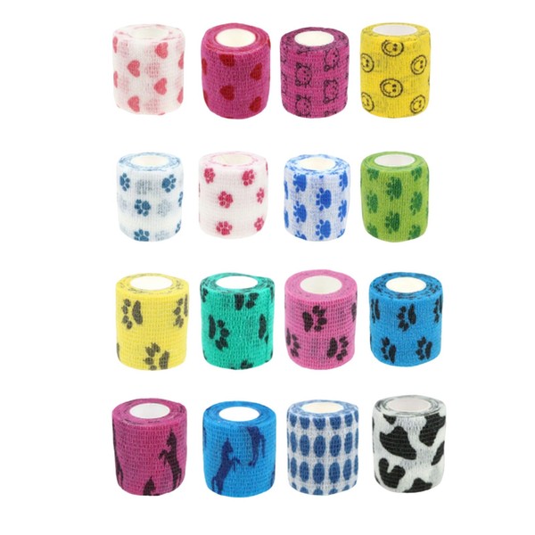 16 Rollen Selbstklebender Verband, Selbsthaftender Verband, Elastische Selbsthaftende Bandage Für