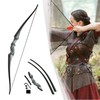 Black Hunter Takedown Longbow, 60" Wooden Archery Bow Hunting Bow