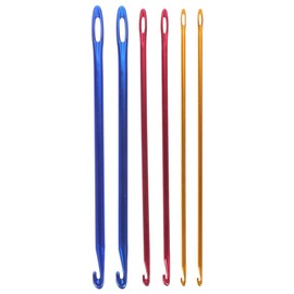 Tunisian Crochet Hook Set Knooking Needles Large Crochet Hooks 6 Pieces Tunisian Crochet Hook with Rope Tunisian Crochet Hook Tunisian Crochet Hook with Rope Crochet Hook Set Crochet Hooks Set