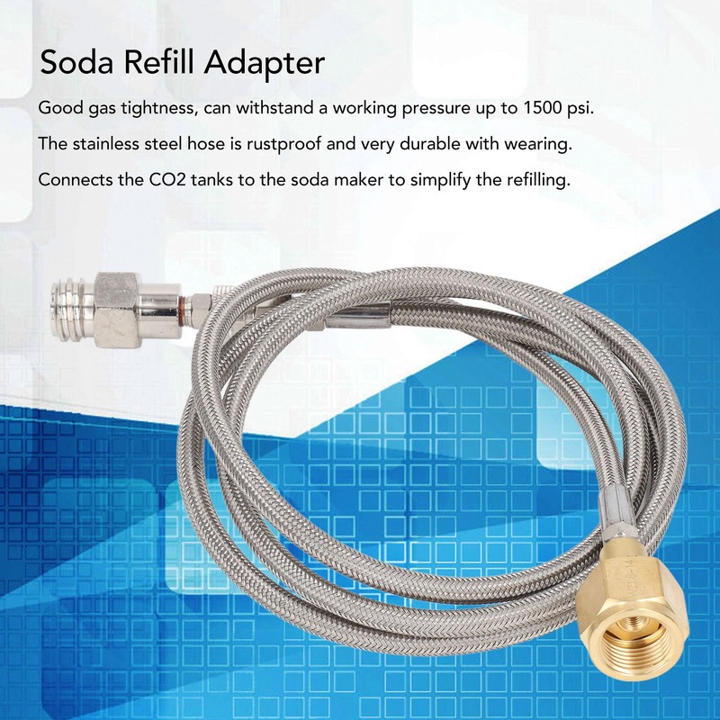 Soda Refill Adapter 1500PSI Rustproof CO2 Cylinder Cartridge Fill Tank