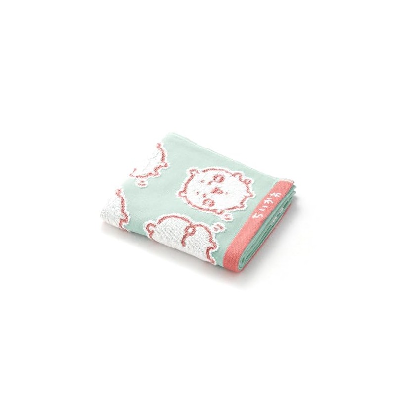 Chiikawa Ye Face Towel, Green, Chiikawa, Gauze Pile, 41-1232150, Approx.