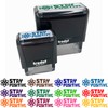 Stay Positive Science Atom Proton Teacher Student School Self-Inking Rubber