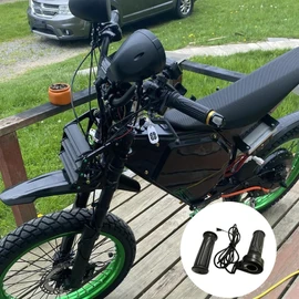 Full Twist Throttle for Ebike, 20X Electric Bike Full Right Hand Grip Throttle with 3 PIN SM/Waterproof Plug