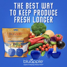 Bluapple Produce Saver 2-Pack - Ethylene Gas Absorber, Keeps Fruits & Vegetab...