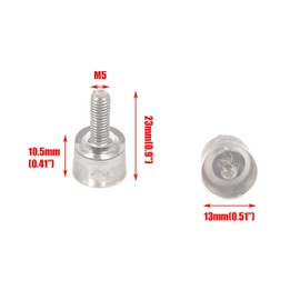 Quluxe Mini Adjustable Furniture Leveling Feet Thread Diameter M5, Base Width 13mm(1/2") Furniture Leg Leveler for Chair, Desk, Table (Pack of 20)