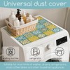 GLOBLELAND Tile Pattern Washer Dryer Dust Cover 23.6×23.6inch Retro Mandala
