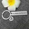 Thank You Gifts Appreciation Keychain You Make A Difference Keychain