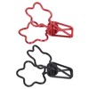 100pcs Binder Clips Black Red Cute Cartoon Flower Shape Metal