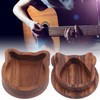 Guitar Pick Box Sapele Wood Cartoon Bear Instrument Accessories Storage