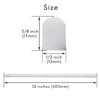 Lovdeco Carrara White 1/2" X 12" Marble Pencil Liner Tile,