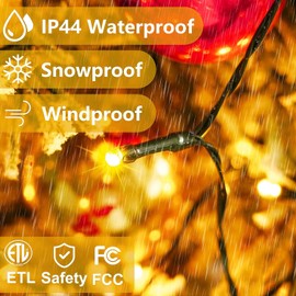 Unbranded Christmas Tree Lights - Christmas Lights Indoor 399 LED 6.5FT x 16 Drops Christm