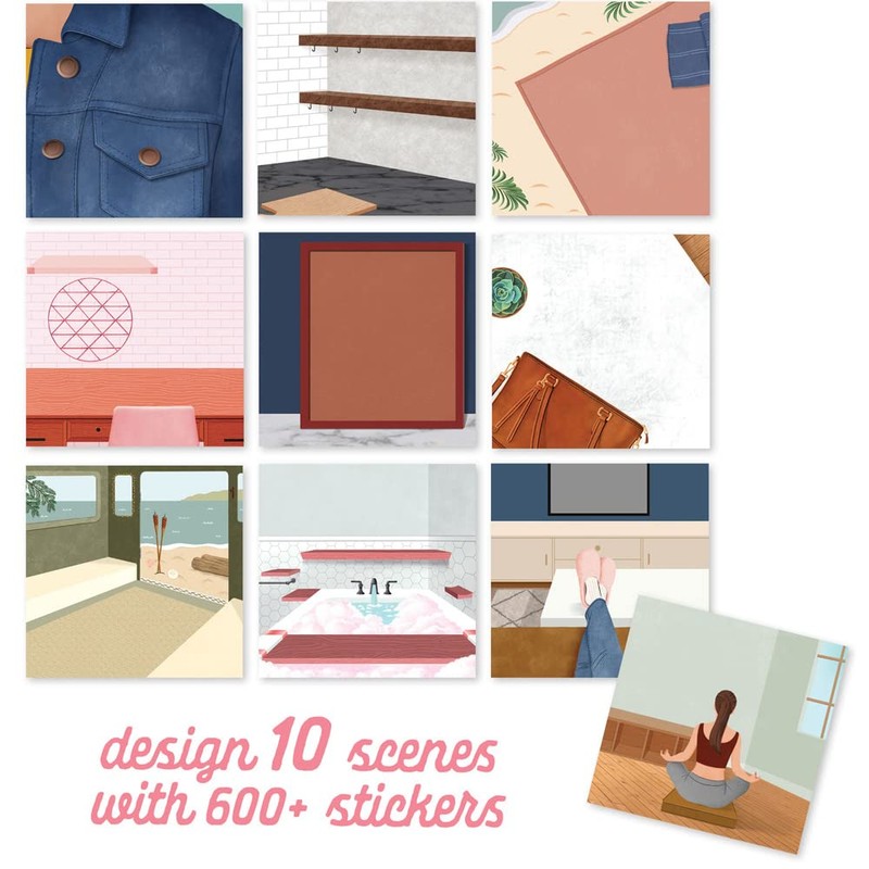 Sticker & Chill Sticker Book for Adults – 600+ Repositionable