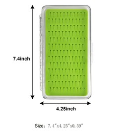 3 PC Fly Fishing Box Silicone Super Slim Waterproof Fly Fishing Tackle Trays Box Best Pocket Storage 7.36"X4.02"X0.63"(Non-waterproof)