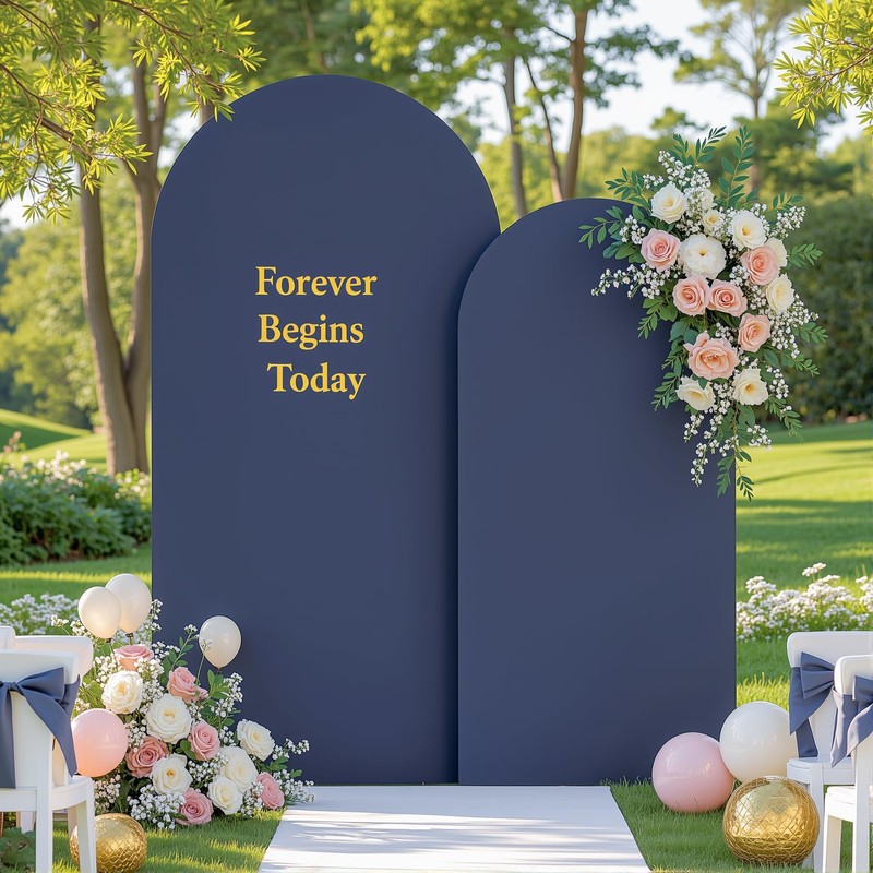 HB HBB MAGIC Navy Blue Arch Backdrop Cover Set of
