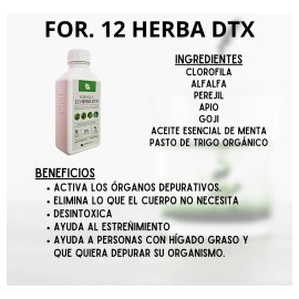 Fórmula 12 Clorofila Alfalfa Perejil Sobrepeso Higado Graso