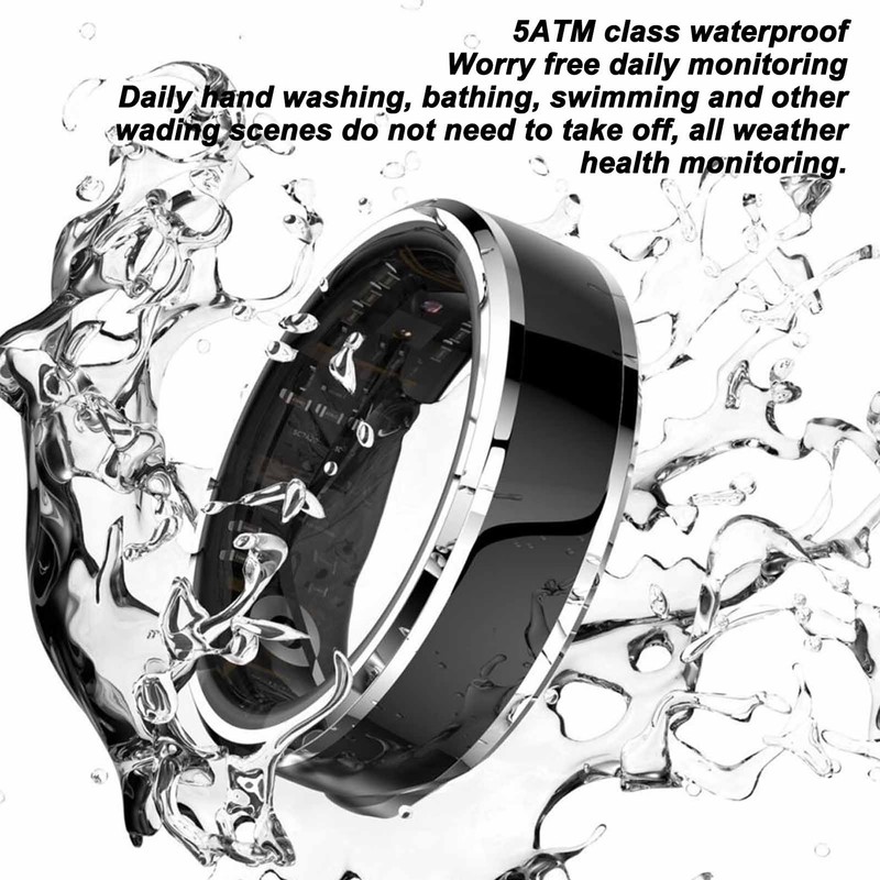 Smart Ring Health Tracker Bluetooth 5.1 Sleep Monitoring Step Counting