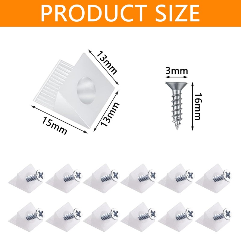 30Pcs L Shape Drawer Bottom Supports Plastic Back Wall Connector