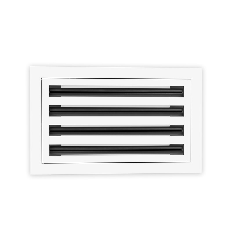 QuietCool 14x8 Modern Design AC Grille - Aluminum White -