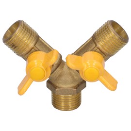 Brass 3 Way Shut Off Valve,Premium Gas Ball Valve,3 Way Fuel Gas Ball Valve G1/2 Male Thread Natural Gas Switch Fitting for Fuel Gas Device 3 way fuel valve