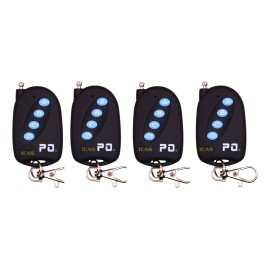 Kit 4 Controles Remotos Po Llavero Portón Compatible 433 MHz Código Fijo
