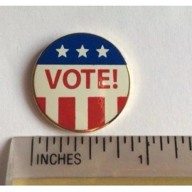 VOTE Lapel Pin Political Election Campaign American Flag Freedom Liberty
