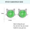 Sterling Silver Cat Stud Earrings for Women Girls, Hypoallergenic Silver