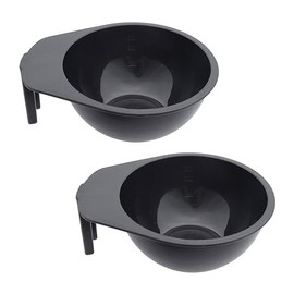 lasenersm 2 Pieces Hair Color Mixing Bowl Hair Color Bowl Hair Dye Bowl Applicator Bowl Plastic Color Mixing Tint Bowls Hair Dyeing Bowls Dyeing Coloring Tool for Home Salon Hairdressing, Black