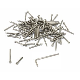 iexcell 100 Pcs #4-40 x 1 Stainless Steel 304 Hex Socket Head Cap Screws Bolts Kit