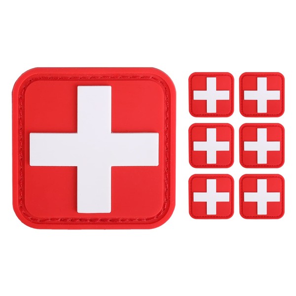 LIVANS Parche Médico De Cruz Roja Parche Morable De Primeros Auxilios Perfecto para Ifak Táctico Bolsa De Trauma EMT De 1.5 A 2 Pulgadas Parche 3D De Alto Relieve Logotipo De Emergencia De Enfermera
