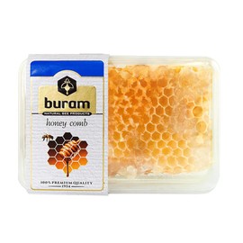 Buram Gourmet Raw Honeycomb | All-Natural | Pure Unfiltered | Edible Wax | No Additives, No Preservatives | Harvested from Turkish Mountains | 7.1 oz