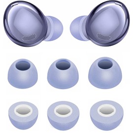ALXCD Foam Eartips Compatible with Galaxy Buds Pro Earbuds, S/M/L 3 Pairs Soft Memory Foam Replacement Tips Earbuds Tips, Compatible with Galaxy Buds Pro SM-R190, Violet S/M/L