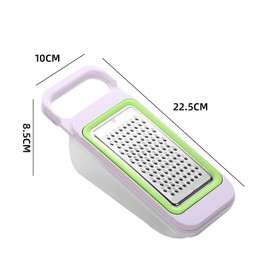 Cheese Grater 4 in 1 Set - Graters for Kitchen Includes Box Grater, Zester, and Vegetable Shredder, Stainless Steel and Plastic Design with Container and Lid