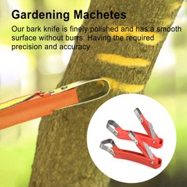 LALOCAPEYO 2 Pcs Bark Peeler,Bark Spud Bark Stripping Cutting Tool Log Peeler,Smooth Wood Bark Stripping Tools Debarker Tree Stripping Tool for Patio Lawn Yard Hand Tool (red)
