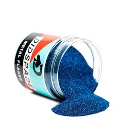 2oz Royal Flush 0.004" Ultra Fine Blue Metal Flake Solvent Resisitant Glitter | Paint Metal Flake | Flake for Automotive Spray and Spray Painting | Glitter for Epoxy Resin