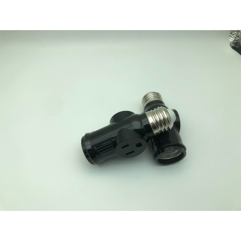 Sevici 2 Pack 3 Prong Light Socket to Plug Adapter,