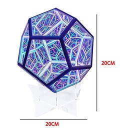 HUSHUI Infinity Dodecahedron Light,Colorful Dodecahedron Art Light Bedside Night Light Multicolour LED Lamp for Bedroom Living Room Decor