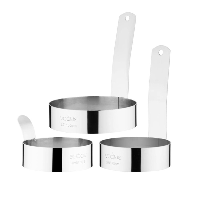 Vogue GD696 Long Handled Egg Ring, Stainless Steel, 100 mm