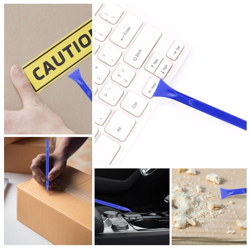 Car Crevice Cleaning Tool, 9 Pieces No-Scratch Plastic Scraper Tool