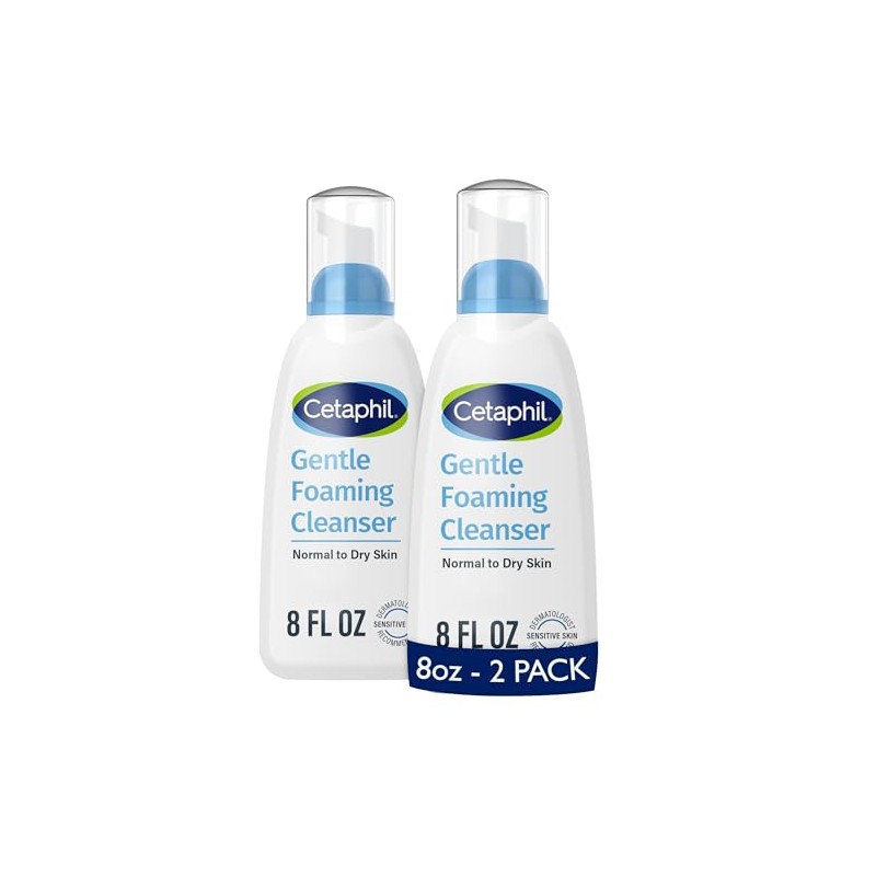 Cetaphil Cetaphil Gentle Goaming Cleanser, Fragrance-free, 8 ounce, Paquete de