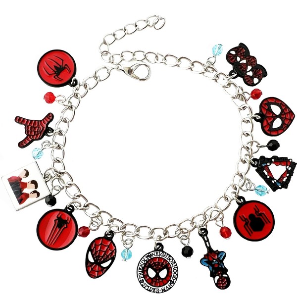 DPZHRUI Superhero Bracelet Metal Anime Charm Bracelet Gifts Charm Chain for Boys Girls and Women