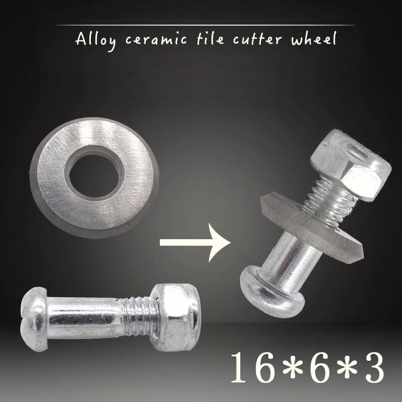 Tile Cutting Wheels 16x6x3mm, Alloy Scoring Wheel Cutter Tools Replacement